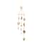 39" Gold Metal Eclectic Moon & Stars Wind Chime